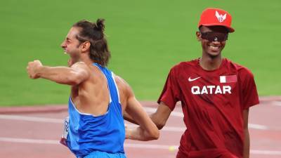 High jumpers Tamberi, Barshim agree to share gold medal in touching moment - fox29.com - Japan - Italy - Qatar - city Tokyo, Japan