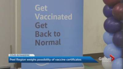 Peel Region’s top doctor pushes Ontario to implement COVID-19 vaccine passport - globalnews.ca