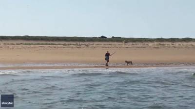 Fishermen rescue woman fending off aggressive coyote on Cape Cod beach - fox29.com - state Massachusets - city Boston