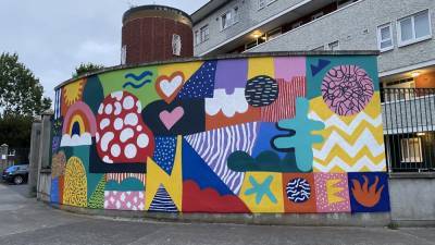 Graffiti artists, young people collaborate to create pandemic inspired mural - rte.ie - Ireland - city Dublin