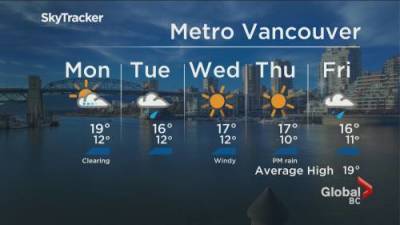 B.C. evening weather forecast: Sept 12 - globalnews.ca - Britain - city Columbia, Britain - city Vancouver