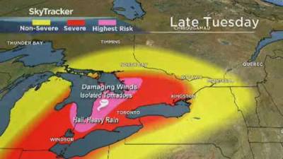 Anthony Farnell - Tornado watch issued for parts of southern Ontario - globalnews.ca - Canada - city Ontario