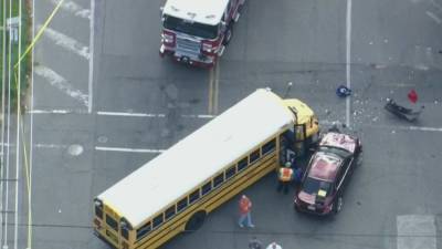 Mother seriously injured after driver slams into school bus in Pennsauken, NJ - fox29.com