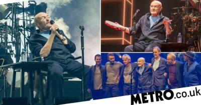 Phil Collins - Mike Rutherford - Phil Collins joins Genesis on stage for final tour but remains seated amid health issues - metro.co.uk - Usa - Britain - city Birmingham