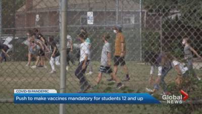 Push to make vaccines mandatory for students ages 12 and up - globalnews.ca