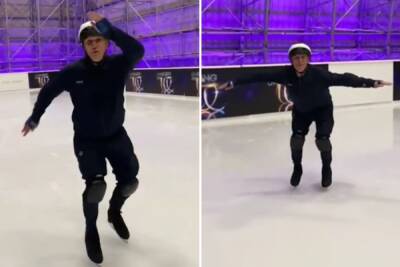 Happy Mondays - Mark Berry - Happy Mondays’ Bez narrowly avoids slamming onto the Dancing On Ice rink as he returns to show after Covid - thesun.co.uk
