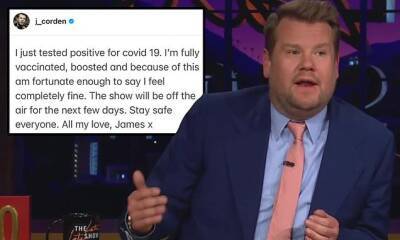 Jimmy Fallon - James Corden - Seth Meyers - Penelope Cruz - Jessica Chastain - Lily Collins - Sophia Bush - Aaron Sorkin - James Corden has tested positive for COVID-19 and cancels upcoming The Late Late Show episodes - dailymail.co.uk - Los Angeles - county Los Angeles - county Harper