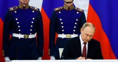 Vladimir Putin - Canada slaps new sanctions on Russia after Putin annexes Ukrainian regions - globalnews.ca - Canada - Russia - city Moscow - Ukraine - city Donetsk - city Kherson - region Luhansk
