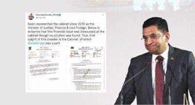 Basil Rajapaksa - Ali Sabry - Charitha hits back: First culprit of Economic Crisis was Cabinet including Minister Sabry - newsfirst.lk