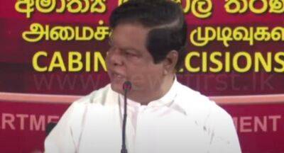 Bandula Gunawardena - Cabinet Spokesperson Bandula Gunawardena says he doesn’t have a solution to the crisis - newsfirst.lk - Usa - Sri Lanka