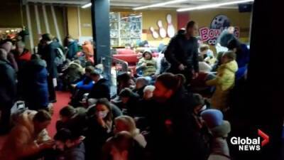 People shelter in bowling alley in Cherkasy, Ukraine as Russia attacks - globalnews.ca - Russia - Ukraine
