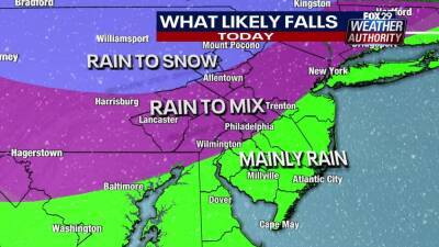 Winter Weather Advisories - Major winter storm to bring rain, freezing rain to area Friday as temperatures plunge - fox29.com - state Delaware - county Bucks - county Chester - county Lehigh - county Northampton - Montgomery - county Mercer - county Berks - county Lancaster