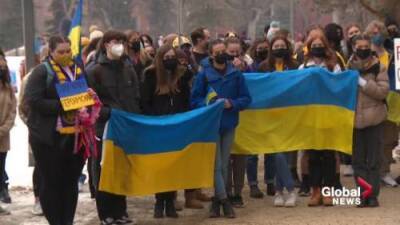 Sarah Komadina - Rally held in support of Ukraine at University of Alberta - globalnews.ca - Ukraine
