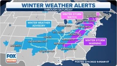 Winter Weather Advisories - Winter storm will blast East Coast as powerful 'bomb cyclone' after bringing snow to Midwest, South - fox29.com - Canada - state Ohio - state Missouri - state Mississippi - county Atlantic - state Kansas - city Kansas City, state Missouri