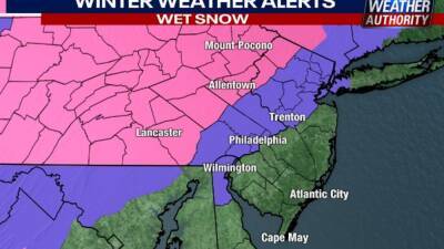Scott Williams - Williams - Saturday snow: Winter Weather Advisory issued for parts to Delaware Valley - fox29.com - state New Jersey - state Delaware