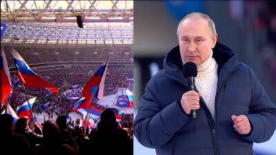 Vladimir Putin - Russian state TV cuts away from Putin during speech at packed stadium - globalnews.ca - Russia - city Moscow