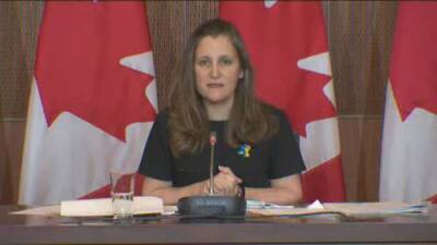 Chrystia Freeland - Russia-Ukraine conflict: Canada will impose more measures on Russia in coming days - globalnews.ca - Canada - Russia - Ukraine