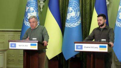 Antonio Guterres - Volodymyr Zelenskyy - Vitali Klitschko - Zelenskyy slams Russian attack on Kyiv during UN chief's visit - fox29.com - Russia - city Moscow - Ukraine - city Mariupol