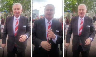 Eamonn Holmes - Eamonn Holmes spotted with walking stick at football match after 'agonising' health issues - express.co.uk - city Manchester - city Belfast