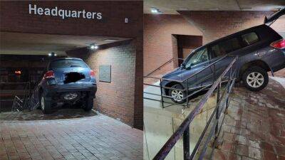 Suspected drunk driver crashes into police station, says she was ‘following her GPS’ - fox29.com - Los Angeles - state Maine - city Portland, state Maine