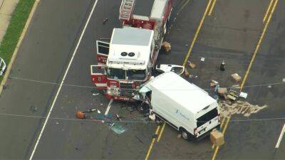 Driver in critical condition after head-on crash with fire truck in Bensalem, police say - fox29.com