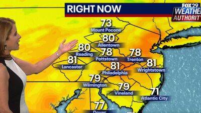 Weather Authority: Showers expected Tuesday after sunny, warm Monday - fox29.com - state Delaware
