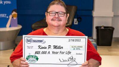 Man wins second lottery prize at same location six years apart - fox29.com - state Ohio - state Massachusets - county Turner - county Rich