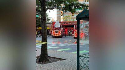14 injured after fiery crash in Arlington where car runs into building - fox29.com - Ireland - state Virginia - county Arlington