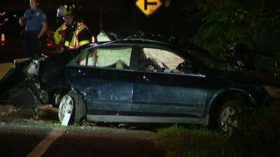 Driver ejected after hitting tree across from church in Camden County car crash, police say - fox29.com - state New Jersey - county Camden