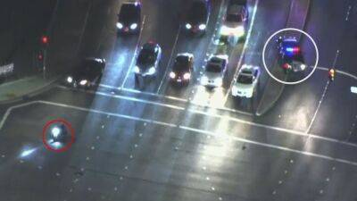 OC Police Chase: Officer drives over median, travels opposite direction in trying to stop motorcyclist - fox29.com - county Orange - county Garden