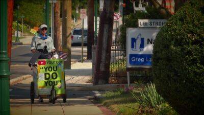 'Try the first step': Utah man makes stop in Montgomery County on his walk across America - fox29.com - state Washington - county Montgomery - state Texas - state Utah - state Maine - state Wyoming