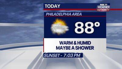 Sue Serio - Weather Authority: Warm, humid Monday ahead of last days of summer - fox29.com