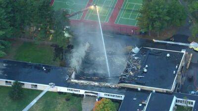 Roof of Ewing Senior and Community Center collapses as crews battle 3-alarm fire - fox29.com