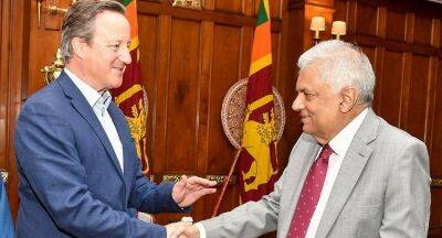 Ranil Wickremesinghe - David Cameron - Sagala Ratnayake - Former UK Prime Minister David Cameron meets Sri Lankan President - newsfirst.lk - Sri Lanka - Britain