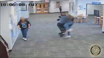 Video shows moment deputies say Florida teacher's aide is knocked unconscious by student upset she took Switch - fox29.com - state Florida - county Flagler