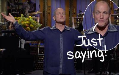 Woody Harrelson - Woody Harrelson Delivers Jaw-Dropping COVID Vaccine Conspiracy During Chaotic SNL Monologue! - perezhilton.com