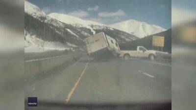 Dashcam captures dramatic crash on interstate near Colorado ski area - fox29.com - state Colorado