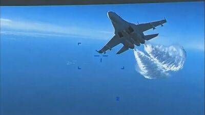 Sergei Shoigu - Mark Milley - Lloyd Austin - Valery Gerasimov - Pentagon releases video of Russian jet dumping fuel on US drone - fox29.com - Usa - Russia - Ukraine