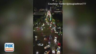Drone video captures dramatic bird's-eye view of historic Fort Lauderdale flooding - fox29.com - state Florida - county Broward - city Fort Lauderdale - city Hollywood - county Lauderdale - city Key West, state Florida