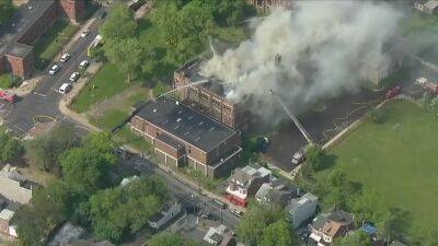 Martin Luther King-Junior - Firefighters battle 5-alarm fire at abandoned school in Trenton - fox29.com - state New Jersey - city Trenton