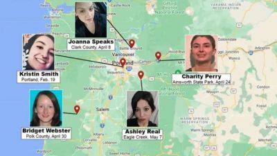 Fears of possible Oregon serial killer rise after 6 women found dead in Portland area - fox29.com - county Pacific - county Ashley - state Washington - county Real - state Oregon - county Kent - county Perry - city Portland, state Oregon - state Idaho - city Vancouver, state Washington - county Multnomah