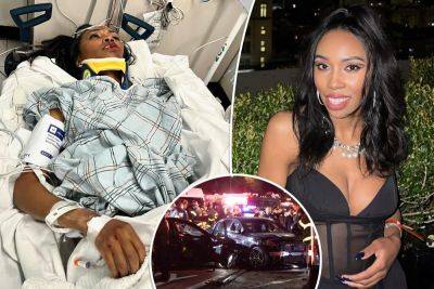 ‘Black Panther’ actress Carrie Bernans seen in graphic photos after ‘traumatic’ NYC New Year’s Eve hit-and-run accident - nypost.com - city New York