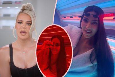 Khloe Kardashian - Kim Kardashian - Kim Kardashian Defends Showing Off Tanning Bed In Her Office -- After Khloé's Skin Cancer! - perezhilton.com
