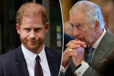 Harry Princeharry - Meghan Markle - Royal Family - Buckingham Palace - prince Harry - Kate Middleton - prince William - Kensington Palace - Charles - Charles Iii III (Iii) - Prince Harry heard about King Charles’ prostate diagnosis from news alert: report - nypost.com - Britain - county Prince William