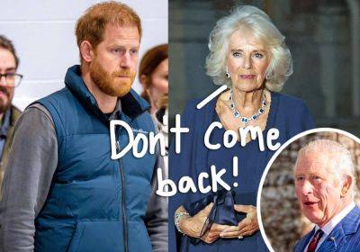 Harry Princeharry - Charles Iii III (Iii) - Queen Camilla 'Outraged' Prince Harry's Using Charles' Cancer As A 'Loving Son PR Stunt' -- & Doesn't Want Him To Visit!? - perezhilton.com - Reunion