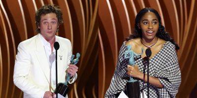 saint Laurent - Jeremy Allen White - Jeremy Allen White, Ayo Edebiri, & 'The Bear' Cast Sweep the Comedy Categories at SAG Awards 2024! - justjared.com - county Hall - county Tyler - county Ellis - Los Angeles, county Hall