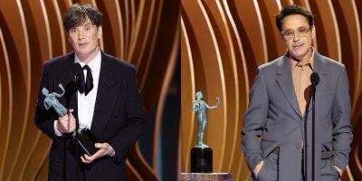 Cillian Murphy - Christopher Nolan - Robert Downey-Junior - Kenneth Branagh - Cillian Murphy, Robert Downey Jr. & Rest of 'Oppenheimer' Cast Win Big at SAG Awards 2024 - justjared.com