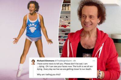 Richard Simmons - Richard Simmons, 75, reveals skin cancer diagnosis after posting alarming message about dying - nypost.com - state California - city Santa Monica, state California