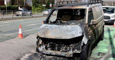 Emergency crews rush to scene of van fire in Wythenshawe - manchestereveningnews.co.uk - city Manchester