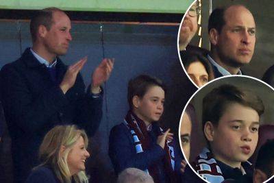 Royal Family - Aston Villa - Kate Middleton - prince William - Princes William, George cheer at Aston Villa soccer match after Kate Middleton’s cancer diagnosis - nypost.com - Britain - county Park - county George - city Manchester - county Prince George - county Prince William
